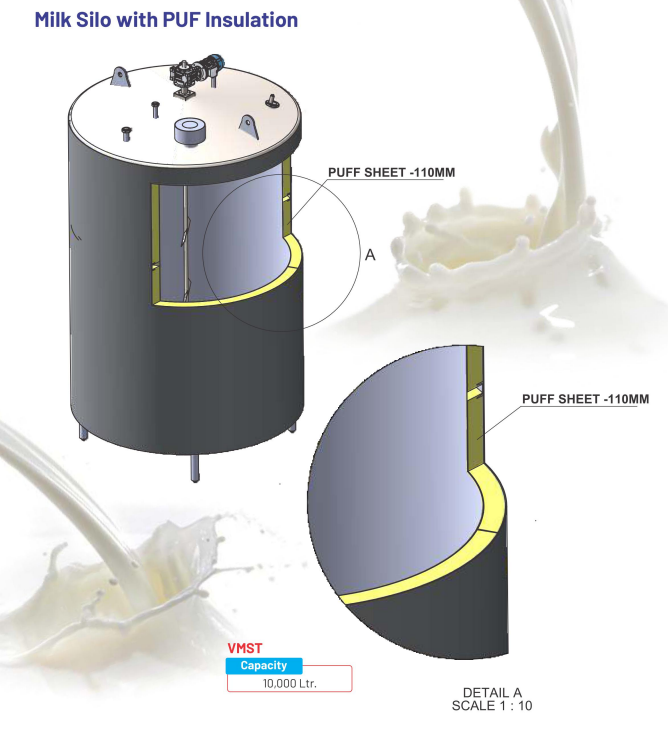 Milk Silo with PUF Insulation: An Advanced Solution for Hygienic Milk Storage