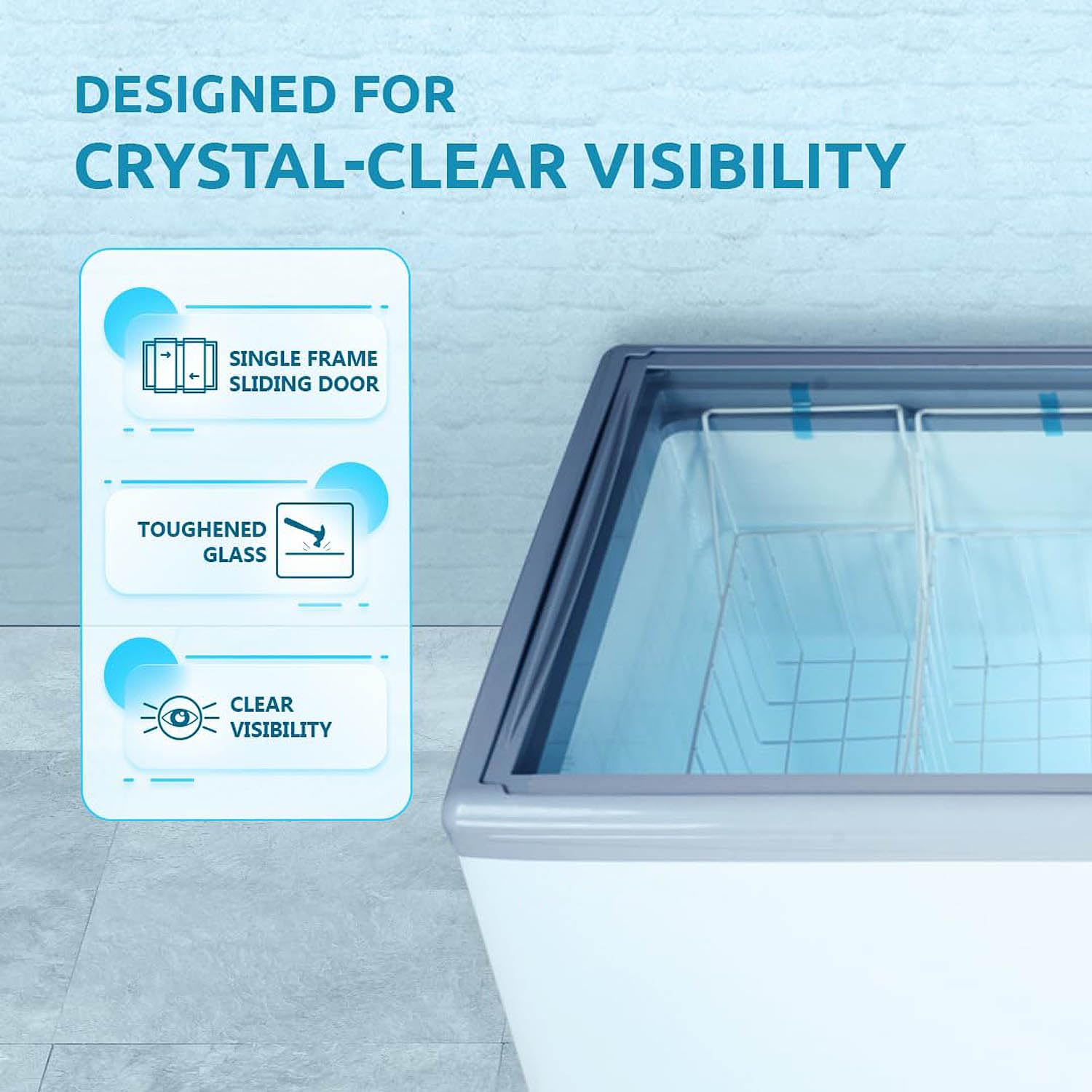 Glass Top Freezer(IGT-450 FG)
