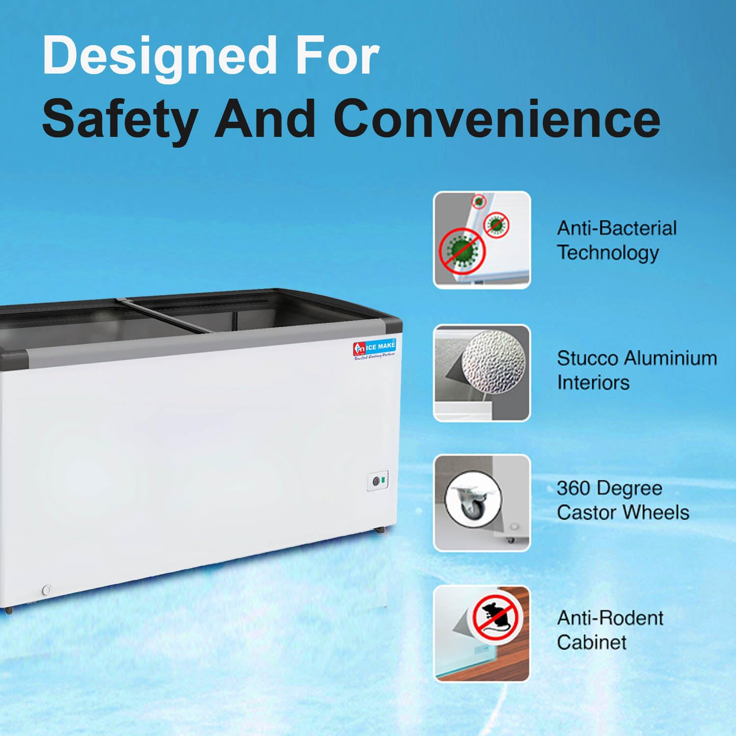 Glass Top Freezer(IGT-550 FG)